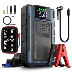 Portable Car Jump Starter With Air Compressor