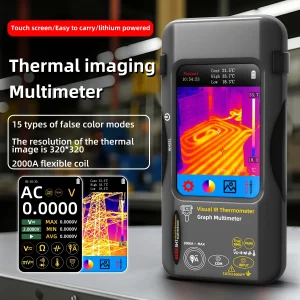 Thermal Imager Touchscreen Digital Multimeter 2 in 1 IR Camera